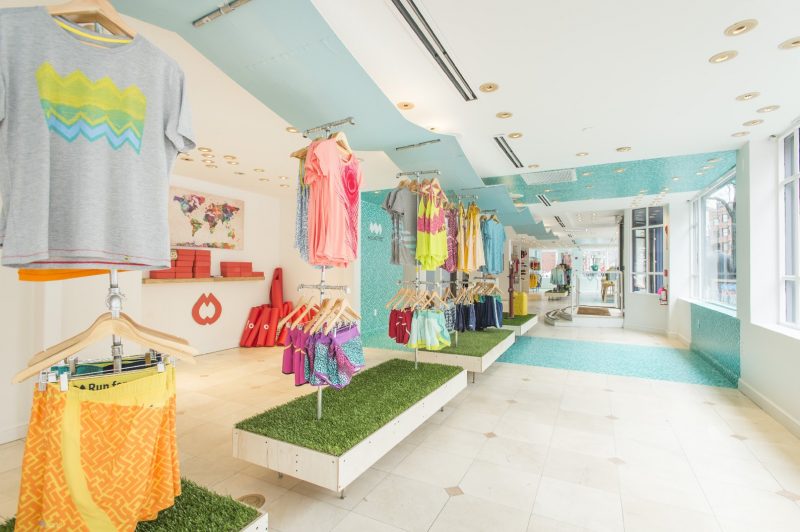 Janji opened a pop up on Newbury Street during the 2016 Boston Marathon