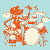 Man playing drums